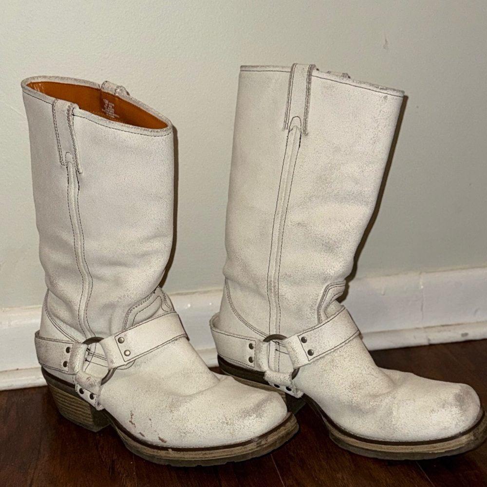 Self Esteem Off-White Heeled Boots